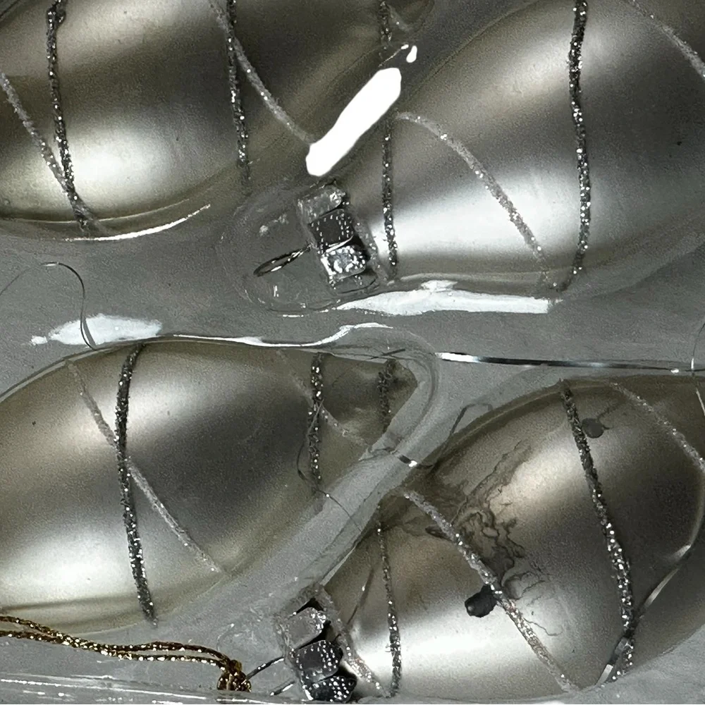 Target Silver and Gold Glass Ornaments Set Of Two
